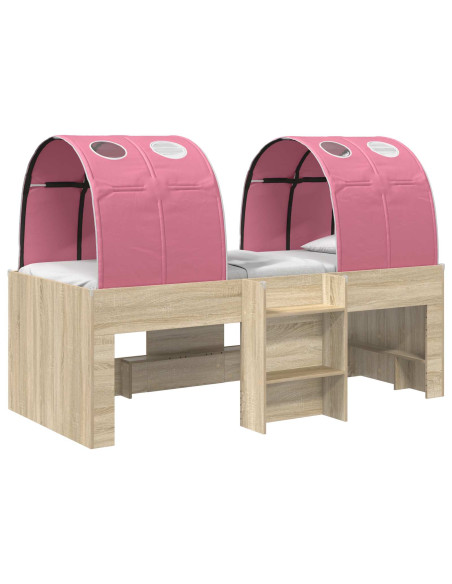 Letto con Tunnel 4 pcs Sonoma e Rosa Legno ingegnerizzato