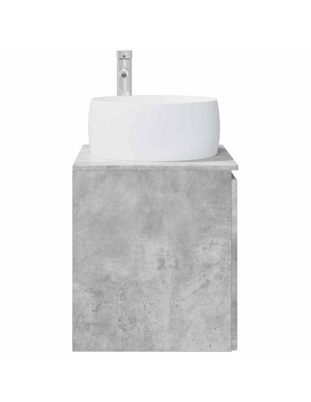 Mobile Lavabo da Parete Grigio Cemento 49,5 x 44,5 x 66 cm