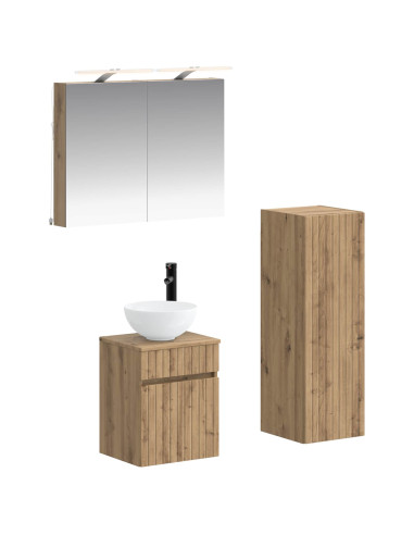 Set di mobili per il bagno 4 pcs Rovere Artigianale