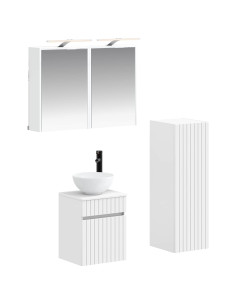 Set di mobili per il bagno 4 pcs Bianco