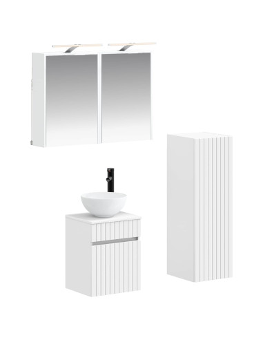 Set di mobili per il bagno 4 pcs Bianco