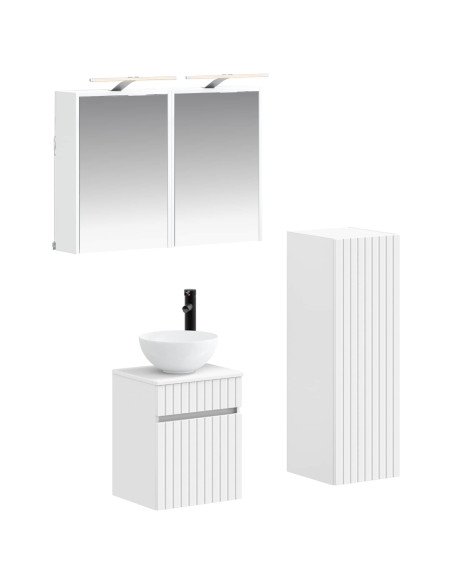 Set di mobili per il bagno 4 pcs Bianco
