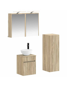 Set di mobili per il bagno 4 pcs Rovere Sonoma