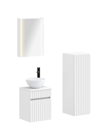Set di mobili per il bagno 4 pcs Bianco