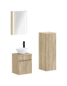 Set di mobili per il bagno 4 pcs Rovere Sonoma