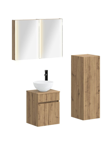 Set di mobili per il bagno 4 pcs Rovere Artigianale