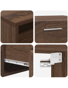 Armadio in Legno con cassetto Rovere Marrone 100,5 x 39 x 30 cm