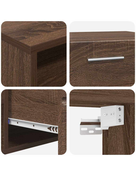 Armadio in Legno con cassetto Rovere Marrone 100,5 x 39 x 30 cm