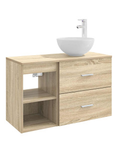 Set di mobili per il bagno 2 pcs Rovere Sonoma