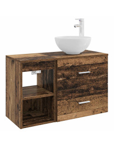 Set di mobili per il bagno 2 pcs Legno antico