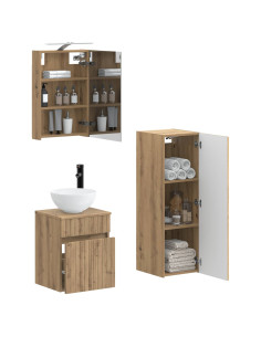 Set di mobili per il bagno 4 pcs Rovere Artigianale 2