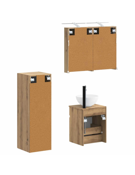 Set di mobili per il bagno 4 pcs Rovere Artigianale