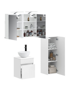 Set di mobili per il bagno 4 pcs Bianco 2