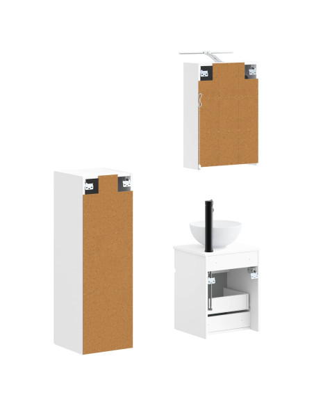 Set di mobili per il bagno 4 pcs Bianco