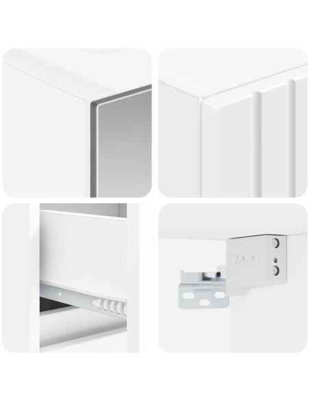 Set di mobili per il bagno 4 pcs Bianco