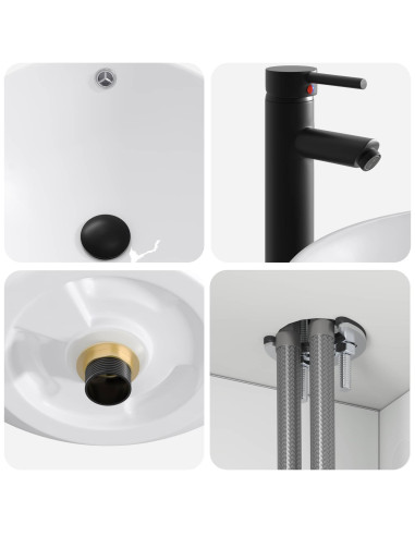 Set di mobili per il bagno 4 pcs Bianco