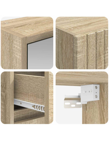 Set di mobili per il bagno 4 pcs Rovere Sonoma