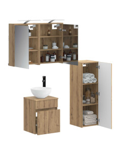 Set di mobili per il bagno 4 pcs Rovere Artigianale 2