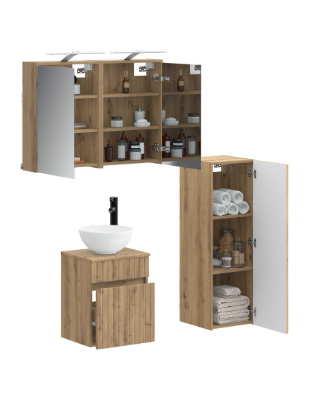 Set di mobili per il bagno 4 pcs Rovere Artigianale