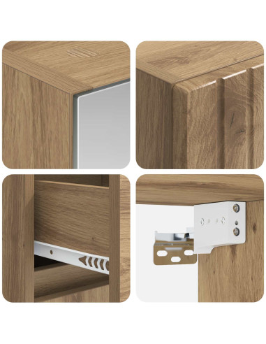 Set di mobili per il bagno 4 pcs Rovere Artigianale