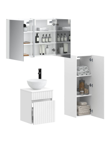 Set di mobili per il bagno 4 pcs Bianco