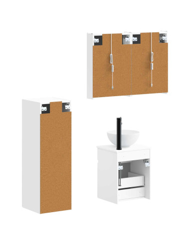 Set di mobili per il bagno 4 pcs Bianco