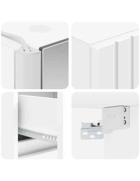 Set di mobili per il bagno 4 pcs Bianco
