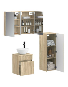 Set di mobili per il bagno 4 pcs Rovere Sonoma 2
