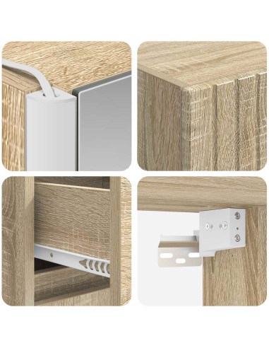 Set di mobili per il bagno 4 pcs Rovere Sonoma