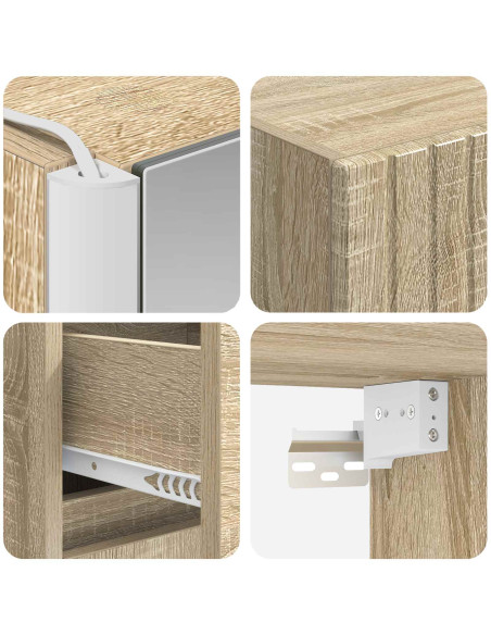 Set di mobili per il bagno 4 pcs Rovere Sonoma