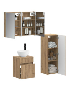 Set di mobili per il bagno 4 pcs Rovere Artigianale 2