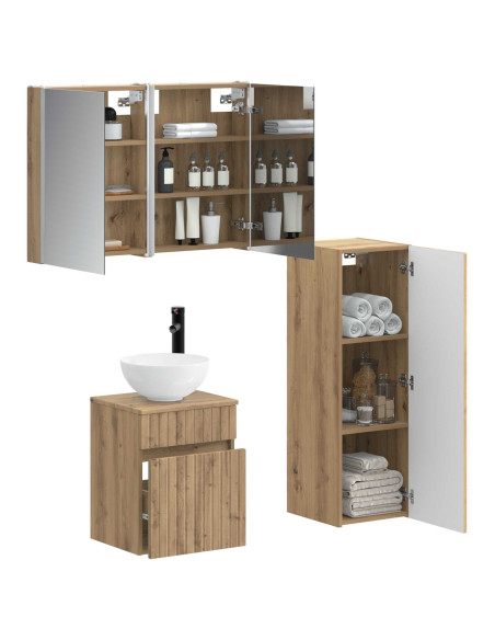 Set di mobili per il bagno 4 pcs Rovere Artigianale