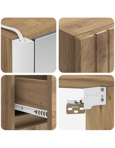 Set di mobili per il bagno 4 pcs Rovere Artigianale