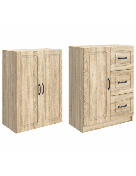 Set di armadi 2 pcs Rovere Sonoma Legno ingegnerizzato