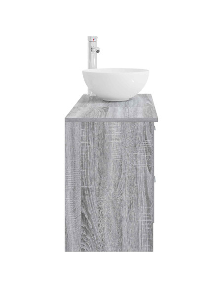 Set di mobili per il bagno 2 pcs Sonoma grigio