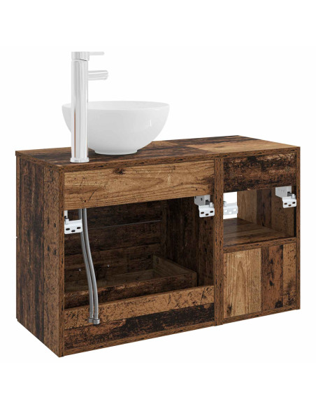 Set di mobili per il bagno 2 pcs Legno antico