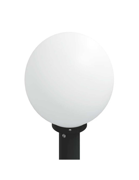 Lampioni a palo con presa elettrica 3 pz 80 cm Nero IP44