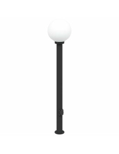 Lampada a paletto con presa di corrente 120 cm Nera IP44 2