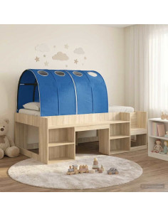 Letto con Tunnel 3 pz Sonoma e Blu Legno ingegnerizzato