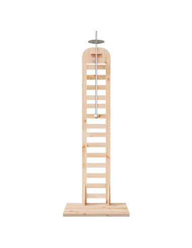Doccia da esterno 223 cm Legno massello di pino e acciaio inox