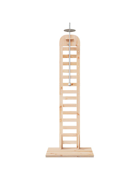 Doccia da esterno 223 cm Legno massello di pino e acciaio inox