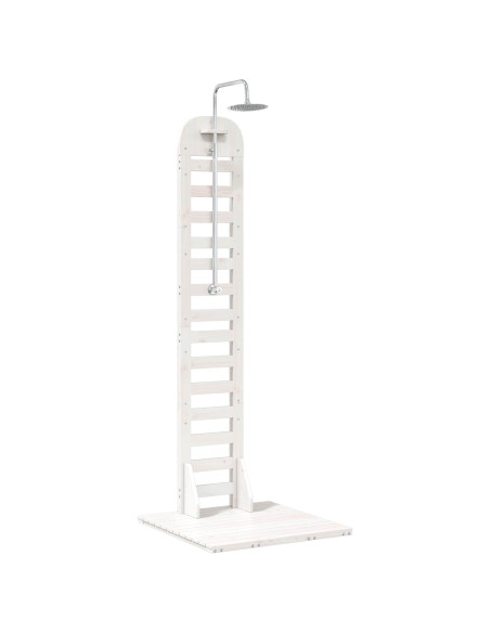 Doccia da esterno 223 cm Legno massello di pino e acciaio inox
