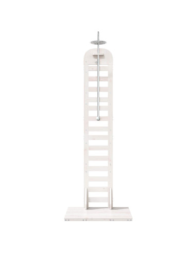 Doccia da esterno 223 cm Legno massello di pino e acciaio inox