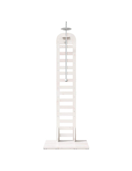 Doccia da esterno 223 cm Legno massello di pino e acciaio inox