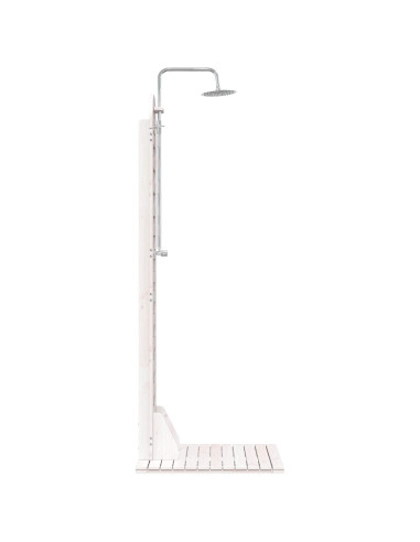 Doccia da esterno 223 cm Legno massello di pino e acciaio inox