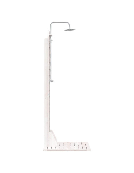 Doccia da esterno 223 cm Legno massello di pino e acciaio inox