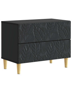 Comodino Nero 62 x 34,5 x 48 cm Legno ingegnerizzato