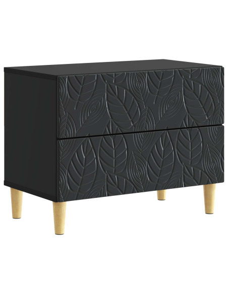 Comodino Nero 62 x 34,5 x 48 cm Legno ingegnerizzato