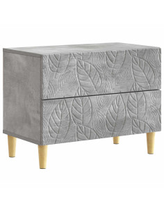 Comodino Grigio Cemento 62 x 34,5 x 48 cm Legno ingegnerizzato