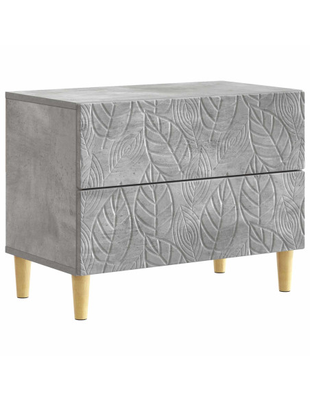Comodino Grigio Cemento 62 x 34,5 x 48 cm Legno ingegnerizzato